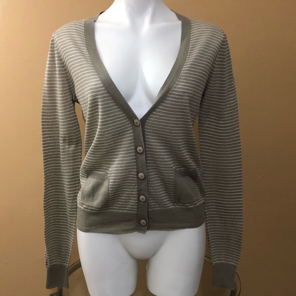 J.CREW Striped‎ Lightweight Cardigan Size Small